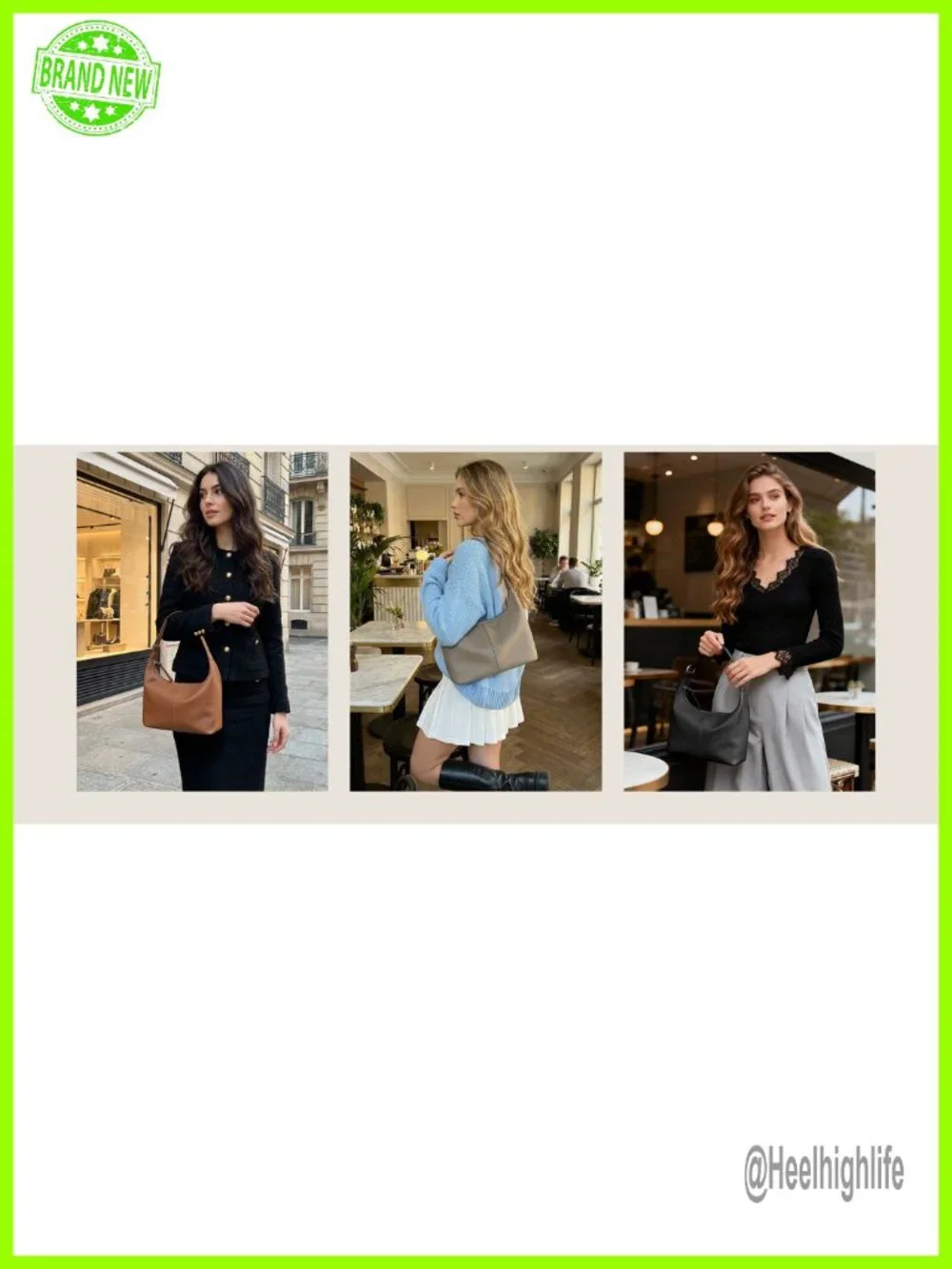 Genuine Leather Slouchy Hobo Bag Lightweight Shoulder Handbag Satchel